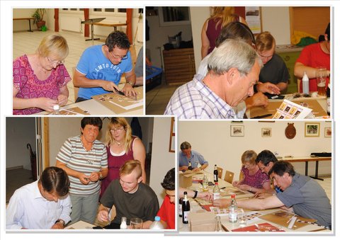 Bastelaktion fuer Besuch aus Thoerigen