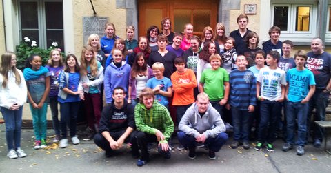 Gruppenbild vom Probenwochenende der Jugend 2012